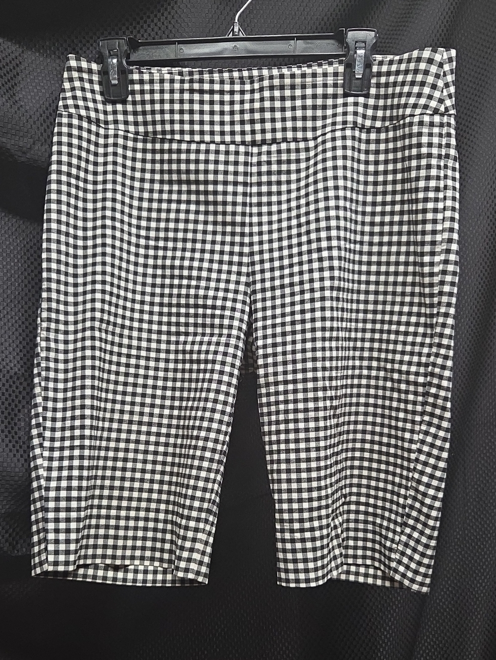 Zac & Rachel Black and White Gingham Bermuda Shorts